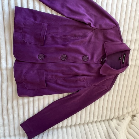 Counterparts Vintage Purple Blazer Jacket w. Large Buttons - Shoulder Pads S.6 - Picture 6 of 13
